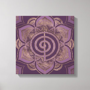 Reiki Cho Ku Rei - pastel en goud Canvas Afdruk