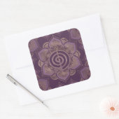 Reiki Cho Ku Rei - pastel en goud Vierkante Sticker (Envelop)