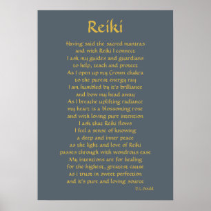 "Reiki Connection"-gedicht Poster