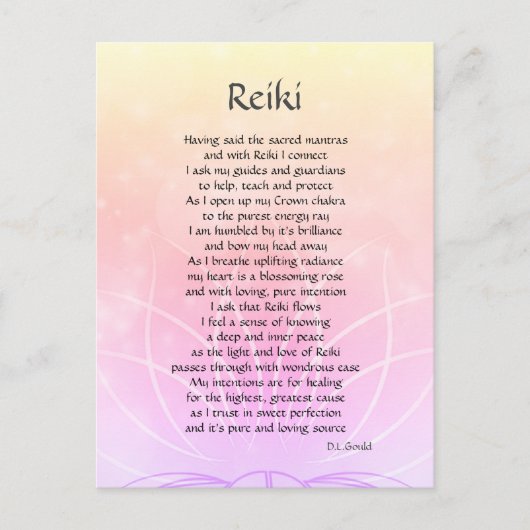Reiki Connection Poem Art Briefkaart (Voorkant)