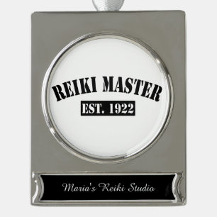 Reiki Design Verzilverd Banner Ornament