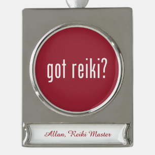Reiki Design Verzilverd Banner Ornament