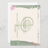 Reiki eerste graad certificaat kaart (Voorkant / Achterkant)