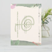 Reiki eerste graad certificaat kaart (Staand voorkant)