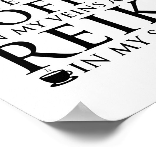 Reiki en koffie | Reiki Master Esoteric Reiki Gift Poster (Hoek)