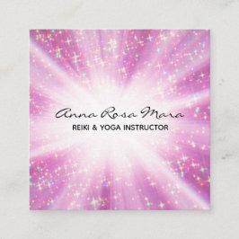 ** Reiki energie helende stralen licht werker glit Vierkante Visitekaartje