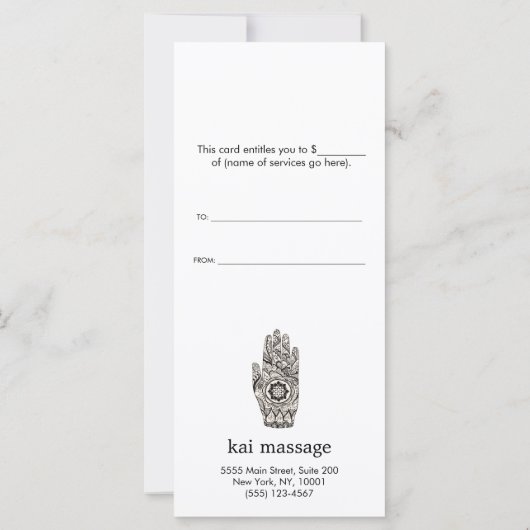 Reiki Energy Healer Cadeaubon (Achterkant)