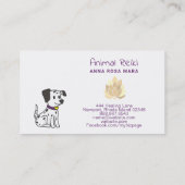 *~* Reiki Energy Healing Animal Communicator Visitekaartje (Achterkant)