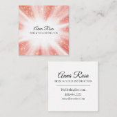 *~* Reiki Energy Healing Bursts Light Worker Vierkante Visitekaartje (Voorkant / Achterkant)