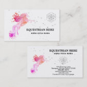 *~* Reiki Energy Healing Equestrian Horse Visitekaartje (Voorkant / Achterkant)