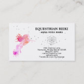 *~* Reiki Energy Healing Equestrian Horse Visitekaartje (Achterkant)
