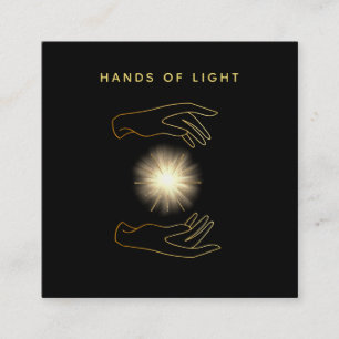 *~* Reiki Energy Healing Hands Ball of Light Vierkante Visitekaartje
