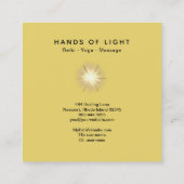 *~* Reiki Energy Healing Hands Ball of Light Vierkante Visitekaartje (Achterkant)