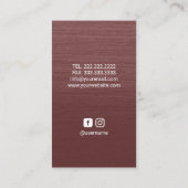 Reiki Energy Healing Hands Brick Red Therapist Visitekaartje (Achterkant)