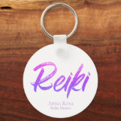 *~* Reiki Energy Healing Iridescent Modern Sleutelhanger (Voorkant)
