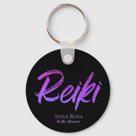 *~* Reiki Energy Healing Iridescent Typografie Sleutelhanger