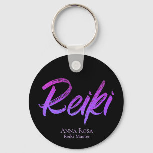 *~* Reiki Energy Healing Iridescent Typografie Sleutelhanger