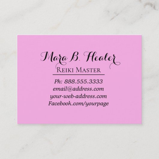 *~* Reiki Energy Healing Practitioner of Master Visitekaartje (Achterkant)
