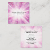 *~* Reiki Energy Healing Rays Glitter Light Worker Vierkante Visitekaartje (Voorkant / Achterkant)