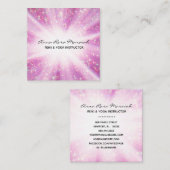 *~* Reiki Energy Healing Rays Light Worker Glitter Vierkante Visitekaartje (Voorkant / Achterkant)