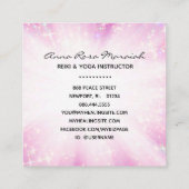 *~* Reiki Energy Healing Rays Light Worker Glitter Vierkante Visitekaartje (Achterkant)