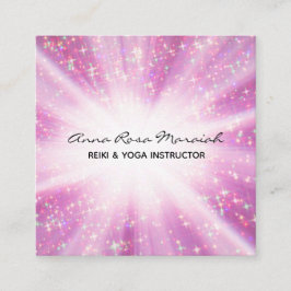 *~* Reiki Energy Healing Rays Light Worker Glitter Vierkante Visitekaartje