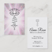 *~* Reiki Energy Healing Sparkle Rays Lotus Visitekaartje (Voorkant / Achterkant)
