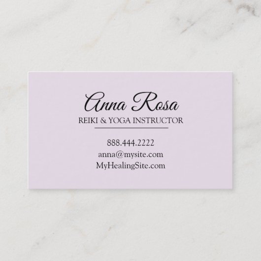 *~* Reiki Energy Healing Sparkle Rays Visitekaartje (Achterkant)