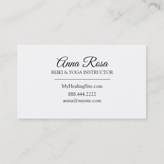 *~* Reiki Energy Healing Sparkle Rays Visitekaartje (Achterkant)
