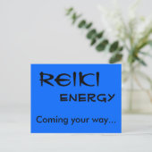Reiki Energy, kom op je weg... Briefkaart (Staand voorkant)