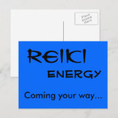 Reiki Energy, kom op je weg... Briefkaart (Voorkant / Achterkant)