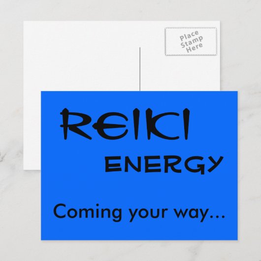 Reiki Energy, kom op je weg... Briefkaart (Voorkant / Achterkant)