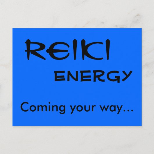 Reiki Energy, kom op je weg... Briefkaart (Voorkant)