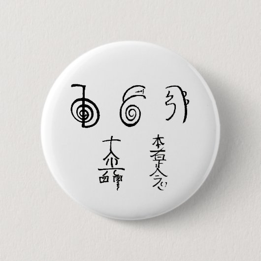 Reiki for Life Ronde Button 5,7 Cm (Voorkant)