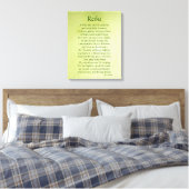 Reiki gedicht kunst canvas afdruk (Insitu (Slaapkamer))