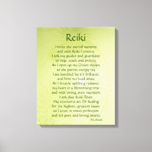 Reiki gedicht kunstcanvas canvas afdruk