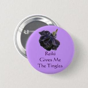 Reiki geeft me het Tingles Roos Ronde Button 5,7 Cm