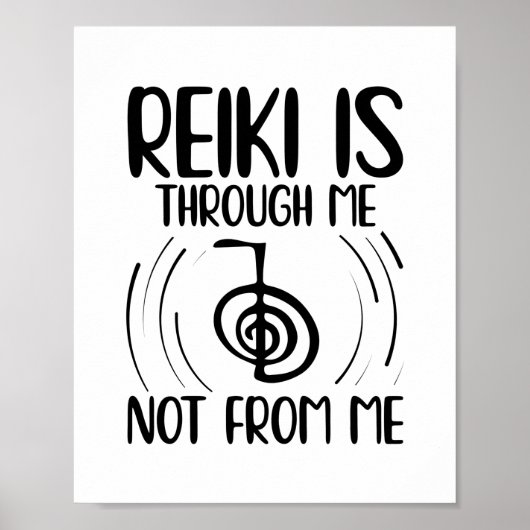 Reiki Gift Idea | Reiki Master Yoga Meditating Poster (Voorkant)