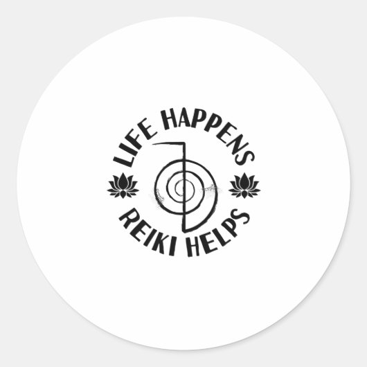 Reiki Gift Ideeën | Reiki Master Spiritualiteit Ronde Sticker (Voorkant)