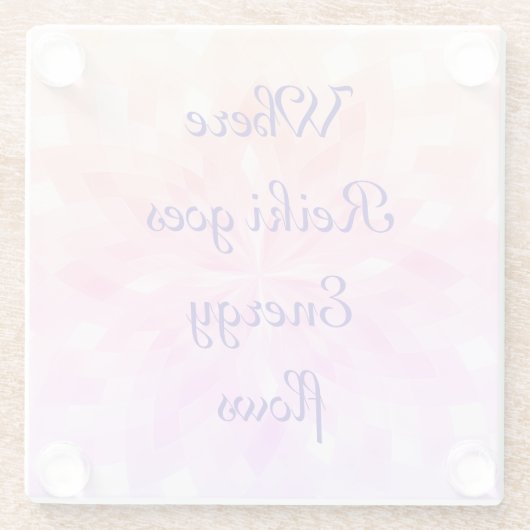 Reiki Glazen Onderzetter (Achterkant)