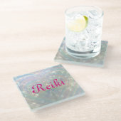 Reiki Glazen Onderzetter (Schuin)