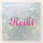 Reiki Glazen Onderzetter (Voorkant)