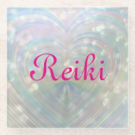 Reiki Glazen Onderzetter (Voorkant)