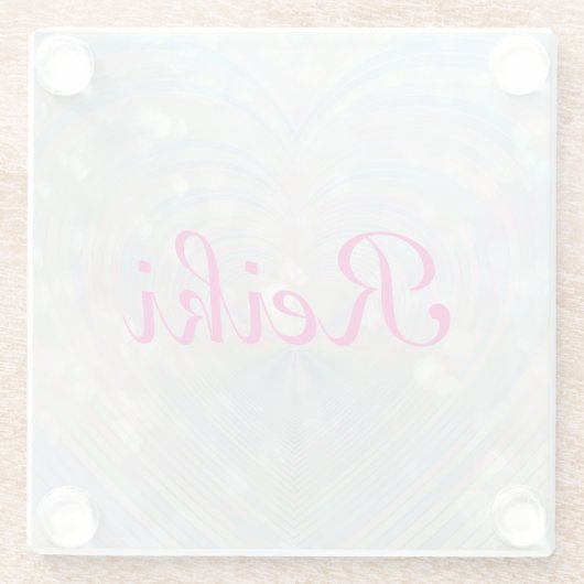 Reiki Glazen Onderzetter (Achterkant)