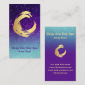 *~* Reiki - Glitter Gold Zen Spiral Meditation Visitekaartje (Voorkant / Achterkant)