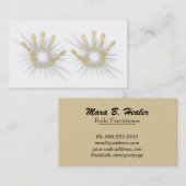 *~* Reiki Gold Foil Hands Energy Healing Visitekaartje (Voorkant / Achterkant)