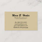 *~* Reiki Gold Foil Hands Energy Healing Visitekaartje (Achterkant)