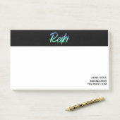 *~* Reiki Green Blue en Turquoise Iridescent Post-it® Notes (Op bureau)