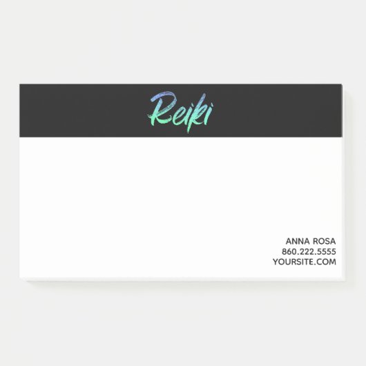 *~* Reiki Green Blue en Turquoise Iridescent Post-it® Notes (Voorkant)