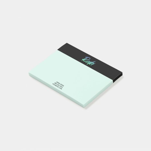 *~* Reiki Green Blue en Turquoise Iridescent Post-it® Notes (Schuin)